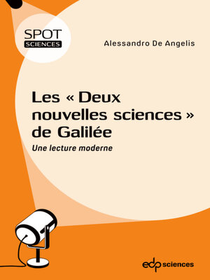 cover image of Les "Deux nouvelles sciences" de Galilée